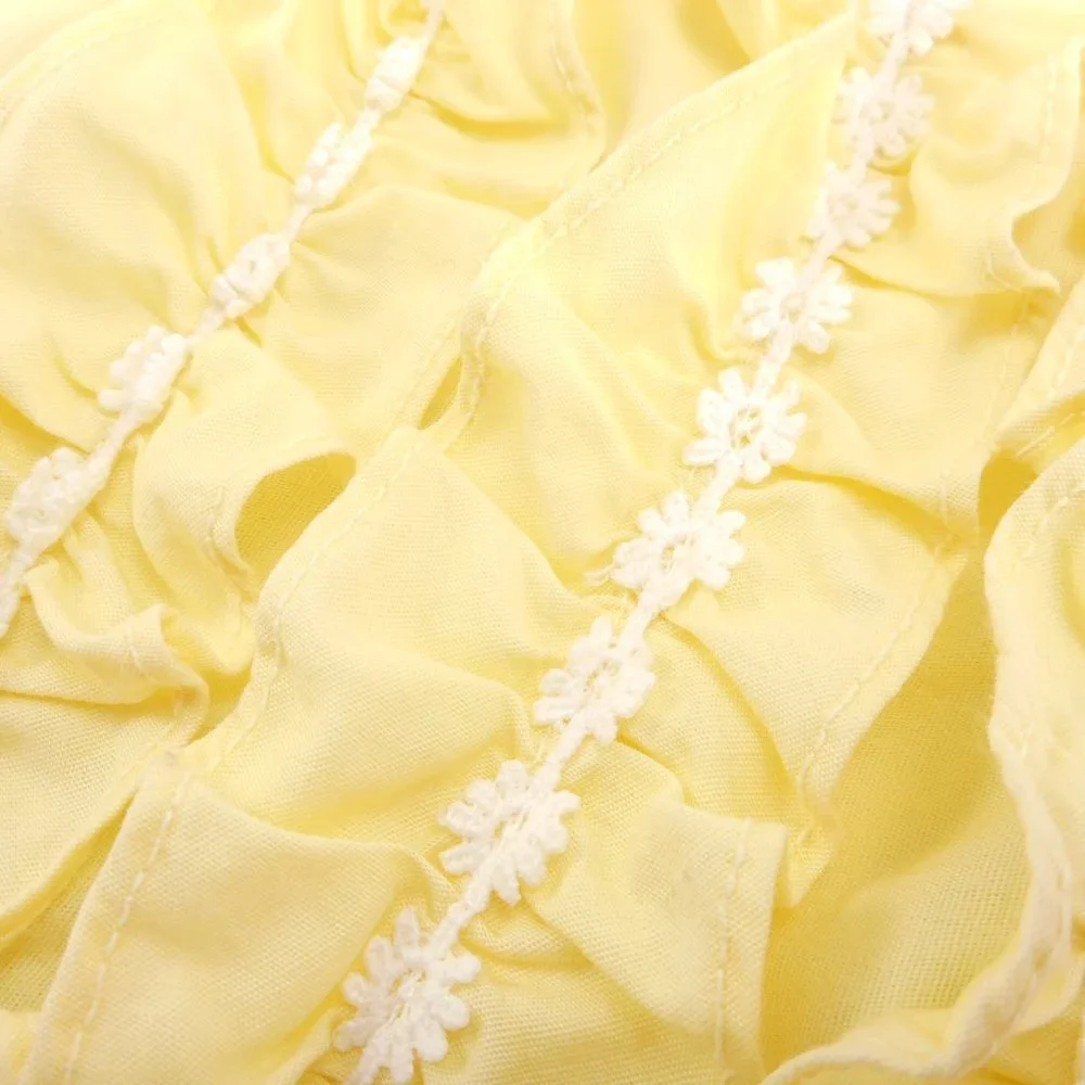 Vintage Toddler Girl Dress 2T - 3T Yellow Ruffled Sleeveless